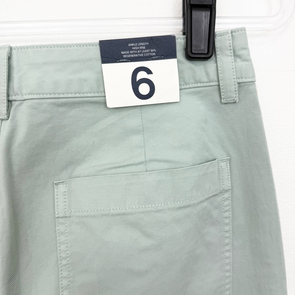 GAP High Rise Stride Ankle Pants Frothy Aqua Wide Leg Chino - Picture 4 of 6